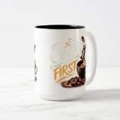 Coffee First Funny Coffee Lover Mug | Morning Coff (Devant droit)