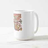 Coffee First Funny Sloth Mug (Devant droit)