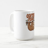Coffee First Funny Sloth Mug (Devant gauche)
