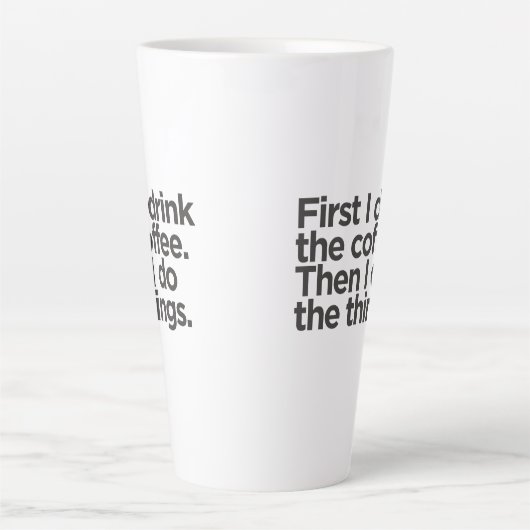 Coffee First Latte Mug Latte Mok (Voorkant)