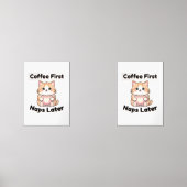 Coffee First Naps Later Cute Cat | Kawaii Coffee  (Recto)