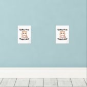 Coffee First Naps Later Cute Cat | Kawaii Coffee  (Parquet)