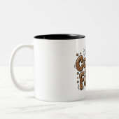 Coffee First Retro Bubble Typography Mug (Gauche)