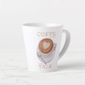 Coffee First Then Talk – Funny Morning Coffee Mug Latte Mok (Rechterhoek)