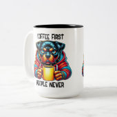 Coffee First Tweekleurige Koffiemok (Voorkant links)