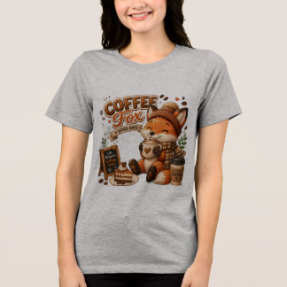 Coffee Fox | Mopshagedis Kawaii koffie mok en T-sh Tri-Blend Shirt