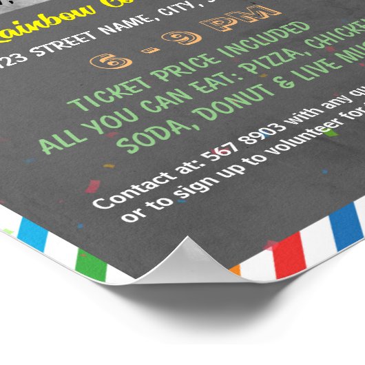 Coffee Fundraiser event sjabloon Poster (Hoek)