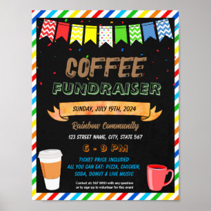Coffee Fundraiser event sjabloon Poster