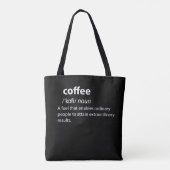 Coffee Funny Dictionary Definition Draagtas (Achterkant)