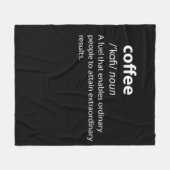 Coffee Funny Dictionary Definition Fleece Deken (Voorkant (Horizontaal))
