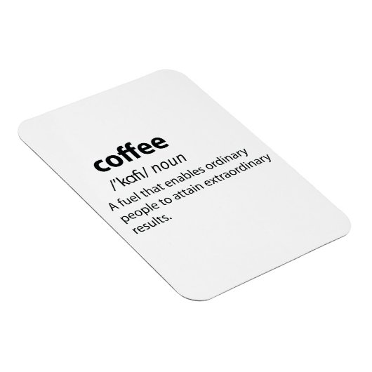 Coffee Funny Dictionary Definition Magneet (Rechterzijde)