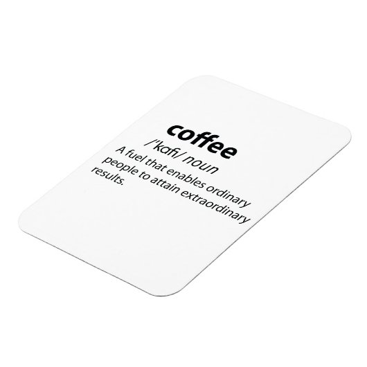 Coffee Funny Dictionary Definition Magneet (Linkerzijde)
