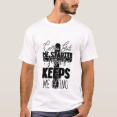Coffee Gets Me Started Jesus Keeps Me - Christelij T-shirt (Voorkant)