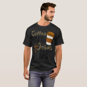 Coffee Gets Me Started Jesus Keeps Me Going Funny T-shirt (Voorkant volledig)
