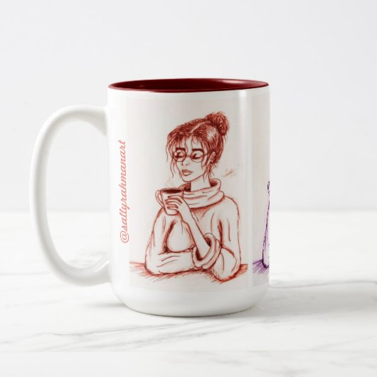 Coffee Girl Mug (Gauche)