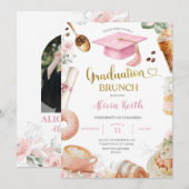 Coffee Graduation party Invitation (Devant / Derrière)