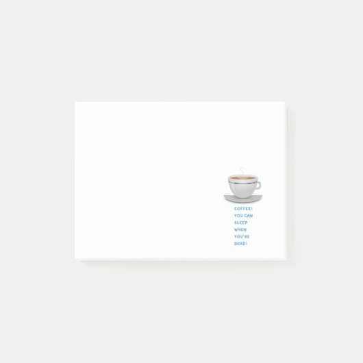 Coffee grappige tekst post-it® notes (Voorkant)