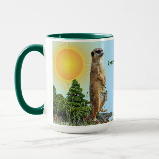 Coffee? "GreenThang" Meerkat Animal Cup Mok (Links)