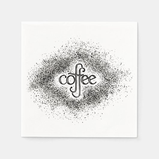 Coffee Grounds Cocktail servetten (2 sets van 50) (Voorkant)