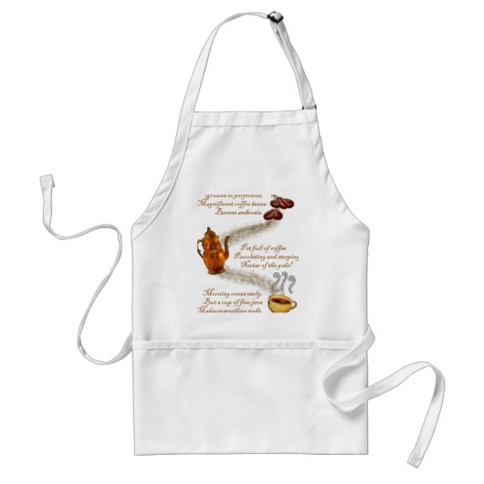 Coffee Haiku Apron Standaard Schort (Voorkant)
