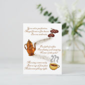 Coffee Haiku Briefkaart (Staand voorkant)