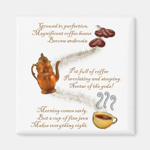 Coffee Haiku-koeler Magnet Magneet