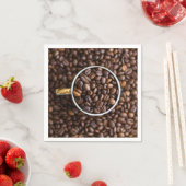 Coffee Haricots serviettes en papier (En situation)
