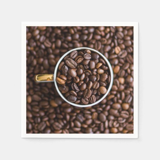 Coffee Haricots serviettes en papier (Devant)