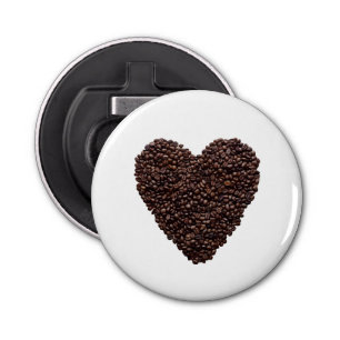 Coffee Heart Button Flesopener