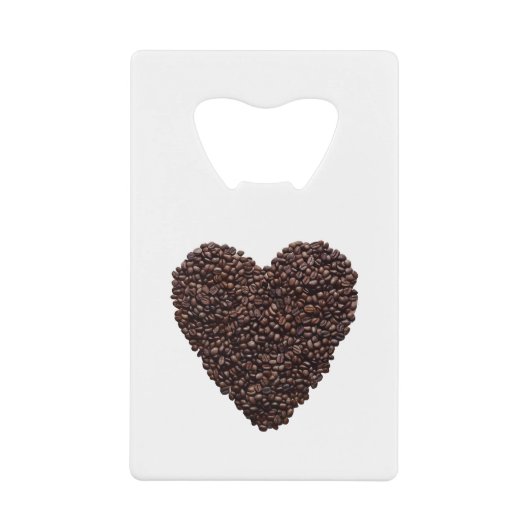 Coffee Heart Kredietkaart Flessenopener (Voorkant)