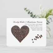 Coffee Heart Wedding Kaart (Staand voorkant)