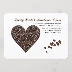 Coffee Heart Wedding Kaart