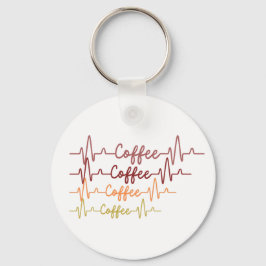 Coffee Heartbeat Sleutelhanger