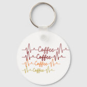 Coffee Heartbeat Sleutelhanger (Achterkant)