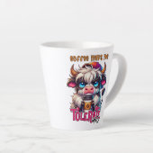 Coffee Helps Me Tolerate Idiots Latte Mok (Rechterhoek)