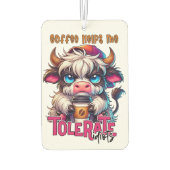 Coffee Helps Me Tolerate Idiots  Luchtverfrisser (Achterkant)