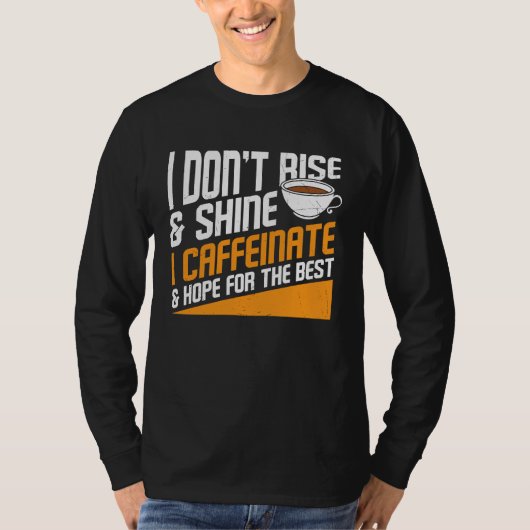 Coffee Hope for The Best  Graphic Cool Saying Plus T-shirt (Voorkant)