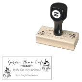 Coffee House Cups Bonen Cafe' Rubberstempel (Gestempeld)