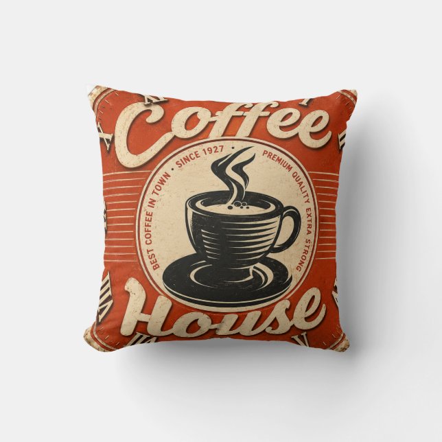 Coffee House  Kussen (Voorkant)