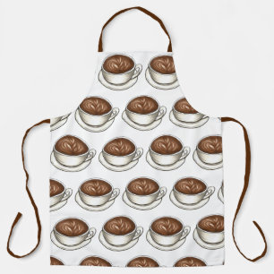 Coffee House Shop Cappuccino Latte Art Cup Café Schort