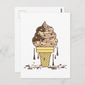 Coffee Ice Cream Briefkaart (Voorkant / Achterkant)