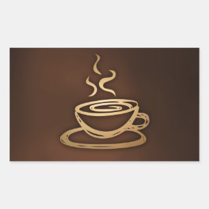 Coffee In My Cup Rechthoekige Sticker