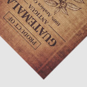 Coffee Info Text On Burlap Sack Bag FD5 Decoupage Tissuepapier (Detail)