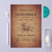 Coffee Info Text On Burlap Sack Bag FD5 Decoupage Tissuepapier (Craft)