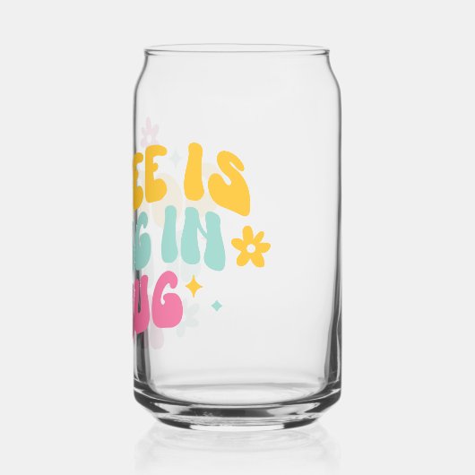 Coffee is a hug in a mug blikvorm glas (Links)