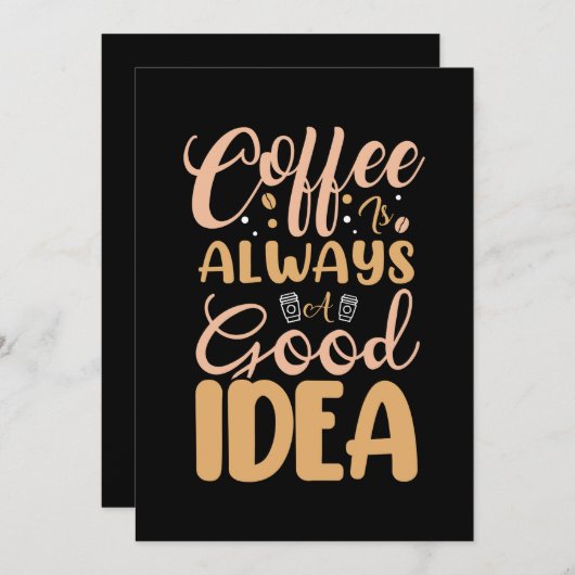 Coffee Is Always A Good Idea (3) Save The Date (Voorkant / Achterkant)