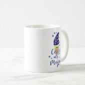 Coffee Is Magic Mocha Wizard Cartoon Slogan Mug (Devant droit)