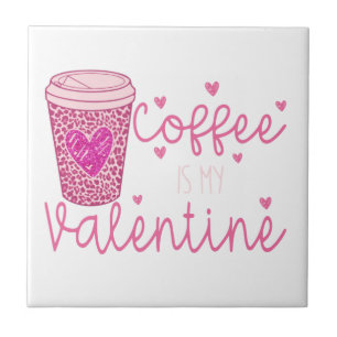 Coffee is mijn Valentijn Tanktop Canvas tas Bandan Tegeltje
