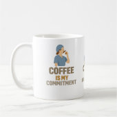 Coffee Is My Commitment – Funny Nurse Coffee Mug (Gauche)