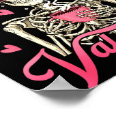 Coffee Is My Valentine Skeleton Valentine Funny Co Poster (Hoek)